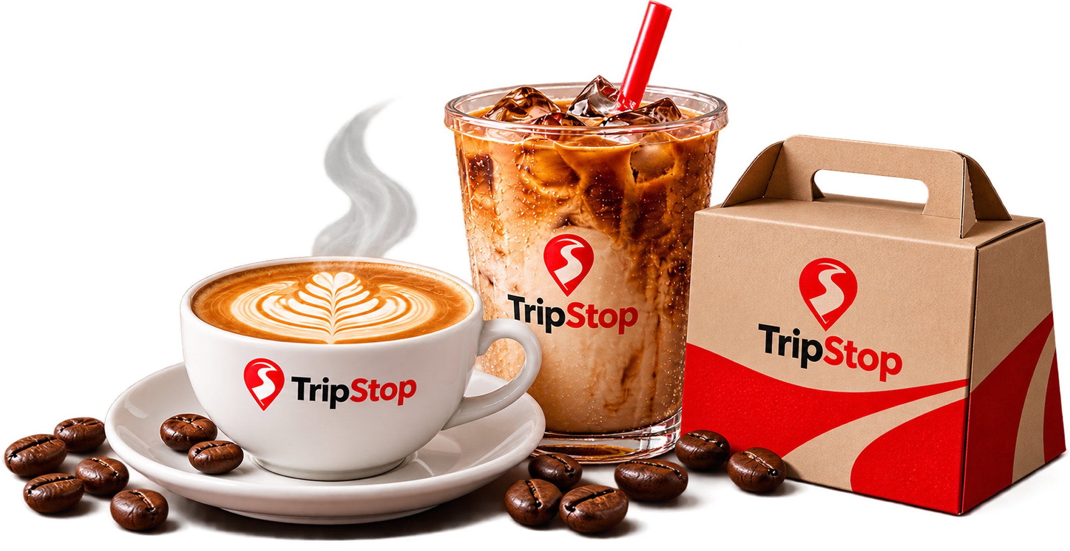 Hot and iced coffee drinks